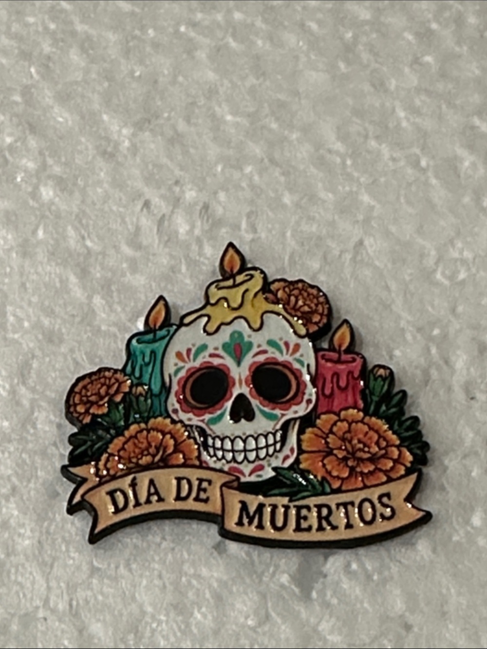 Dia de Muertos Sugar Skull Enamel Pin - Multicolor